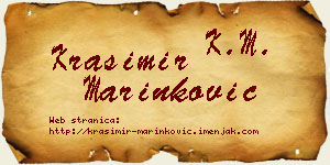 Krasimir Marinković vizit kartica
